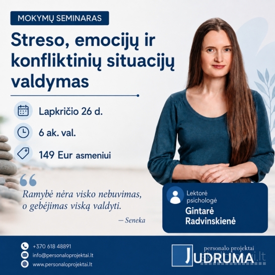 Streso, emocijų ir konfliktinių situacijų valdymas