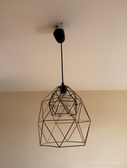 Geometriniai pakabinami lubiniai šviestuvai (2 vnt.)