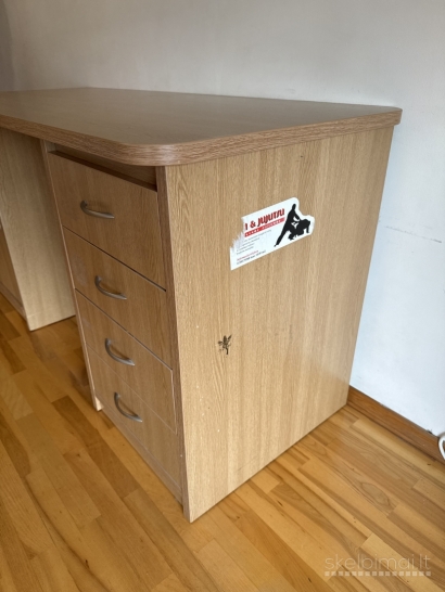 Rašomasis stalas su stalčiais 75x145cm
