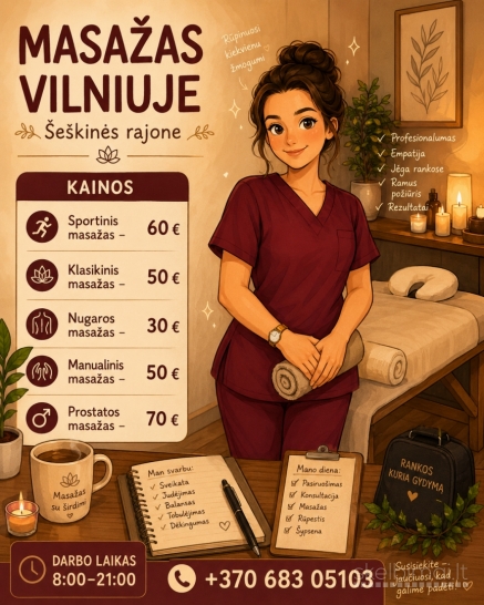 masažas netik vyrams Vilniuje