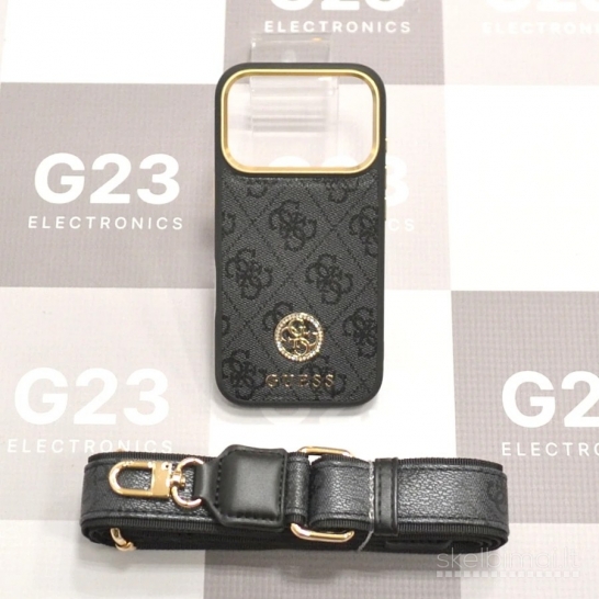 2121 Dėklas GUESS GUHMP17LP4G4DCSK su diržu MagSafe iPhone 17 Pro