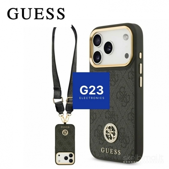 2121 Dėklas GUESS GUHMP17LP4G4DCSK su diržu MagSafe iPhone 17 Pro