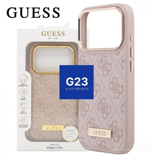 2122 Dėklas GUESS GUHMP17LU4GPRP su MagSafe iPhone 17 Pro