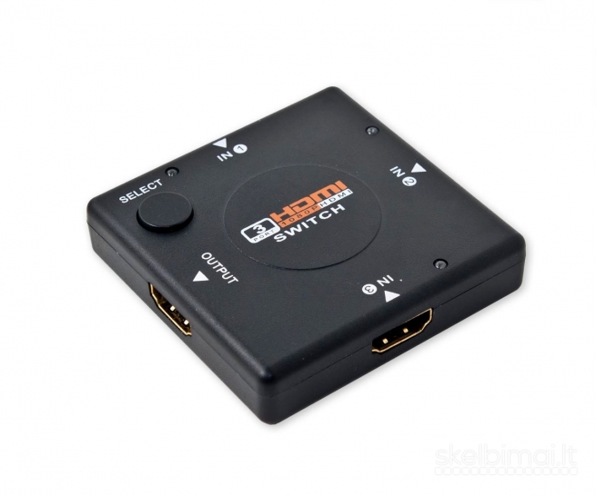 2146 PS4 HDMI šakotuvas 3 į 1 su mygtuku WWW.G23.LT