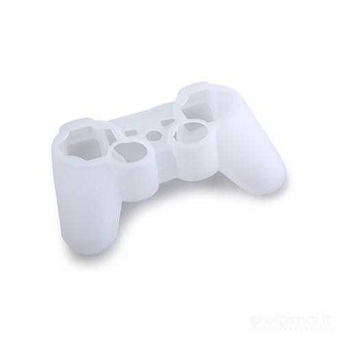 2153 PS3 pultelio silikoninis dėklas baltas WWW.G23.LT