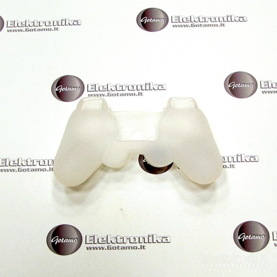 2153 PS3 pultelio silikoninis dėklas baltas WWW.G23.LT
