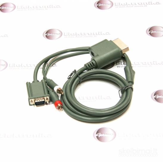 2188 Xbox 360 VGA audio video kabelis monitoriui WWW.G23.LT