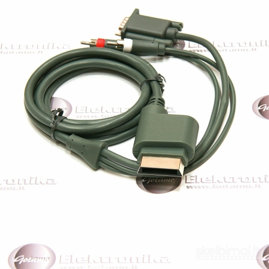 2188 Xbox 360 VGA audio video kabelis monitoriui WWW.G23.LT