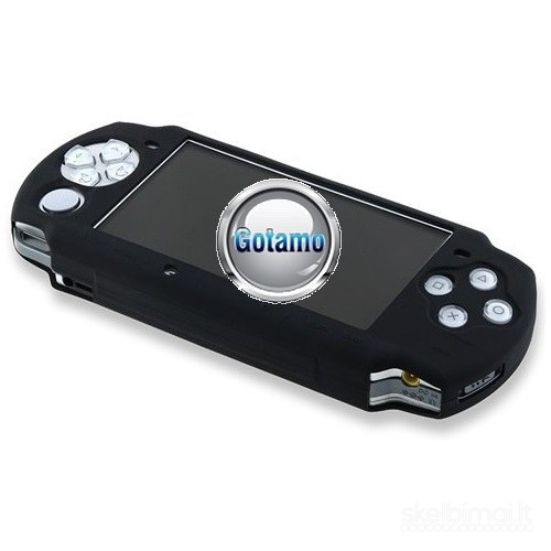 2205 PSP 3000 silikoninis dėklas juodas WWW.G23.LT