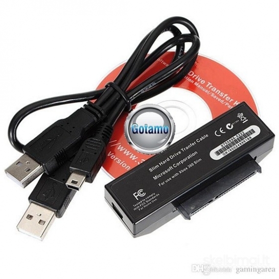 2214 Xbox 360 Slim HDD adapteris su USB WWW.G23.LT