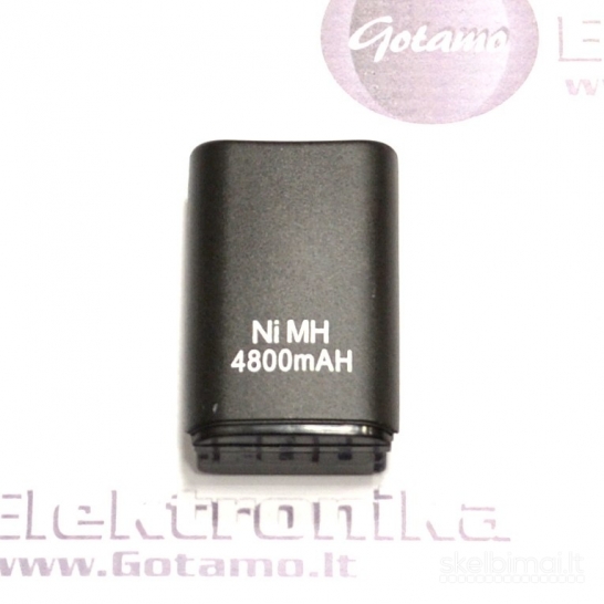 2222 Xbox 360 pultelio akumuliatorius juodas WWW.G23.LT