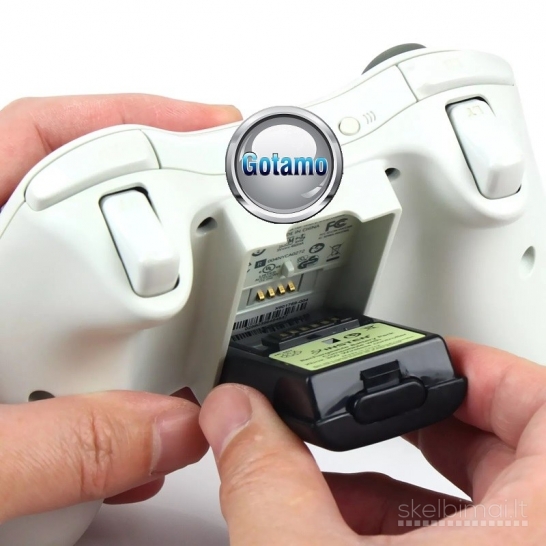 2222 Xbox 360 pultelio akumuliatorius juodas WWW.G23.LT