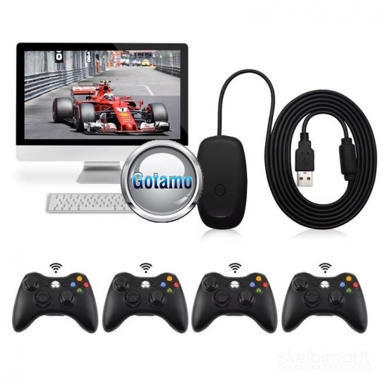 2226 Xbox 360 pultelio belaidis adapteris PC WWW.G23.LT
