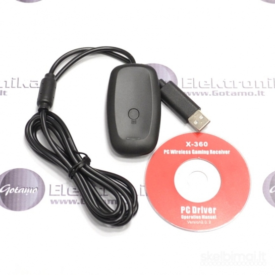 2226 Xbox 360 pultelio belaidis adapteris PC WWW.G23.LT