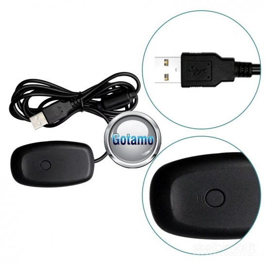 2226 Xbox 360 pultelio belaidis adapteris PC WWW.G23.LT