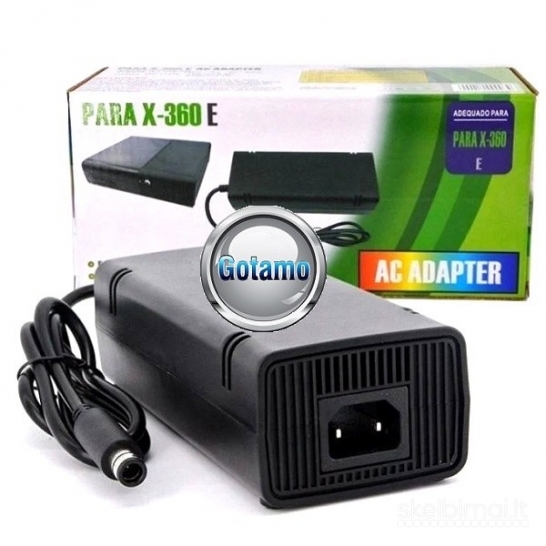 2227 Xbox 360 E maitinimo blokas su tinklo laidu WWW.G23.LT