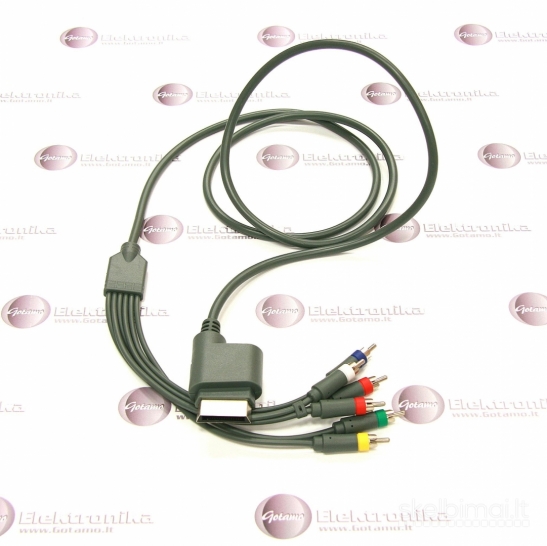2134 Xbox 360 HDTV component kabelis pilkas WWW.G23.LT
