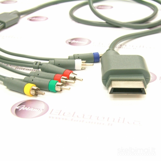 2134 Xbox 360 HDTV component kabelis pilkas WWW.G23.LT