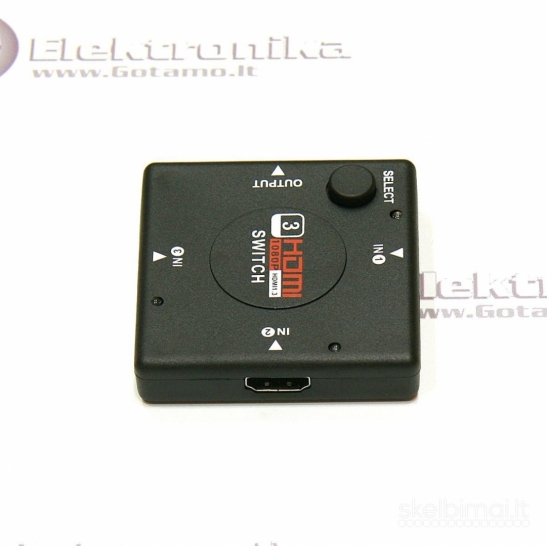2145 PS3 HDMI šakotuvas 3in1 juodas WWW.G23.LT
