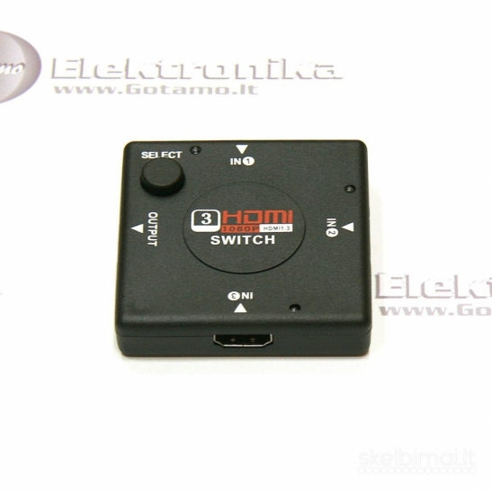 2145 PS3 HDMI šakotuvas 3in1 juodas WWW.G23.LT