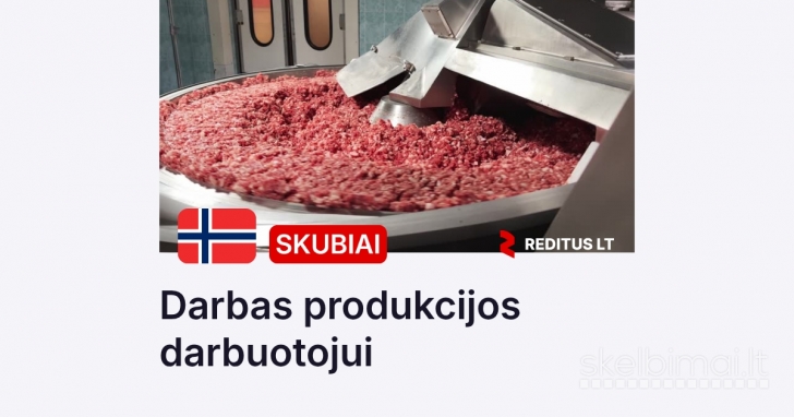Produkcijos darbuotojai (mėsos fabrikas) – darbas Norvegijoje (2066)