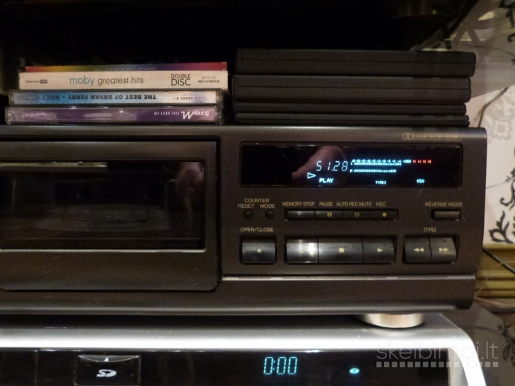 TECHNICS RS-BX501 Stereo Cassette Deck. Auto Reverse. Puikiai veikia.