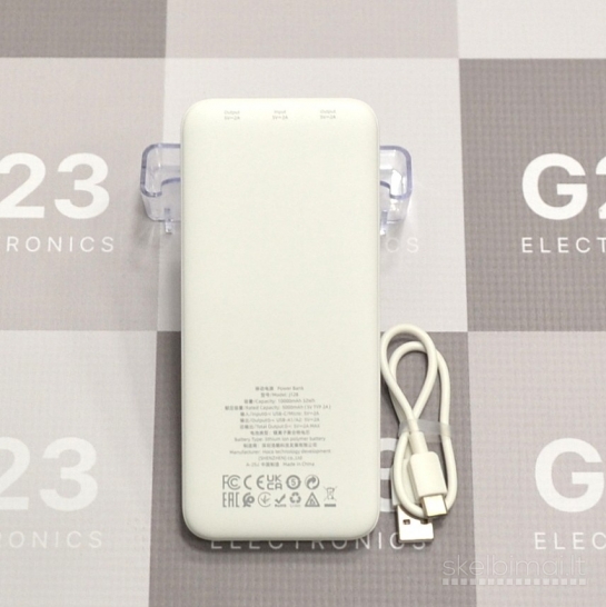 710 10000mAh 10W Hoco J128 išorinė baterija baltas WWW.G23.LT