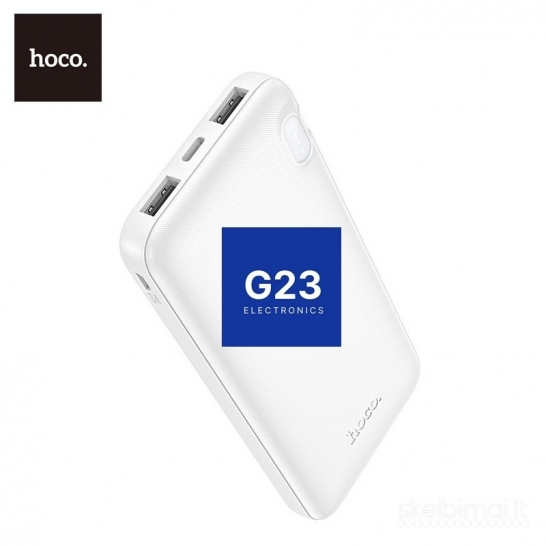 710 10000mAh 10W Hoco J128 išorinė baterija baltas WWW.G23.LT