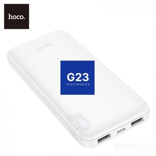 710 10000mAh 10W Hoco J128 išorinė baterija baltas WWW.G23.LT