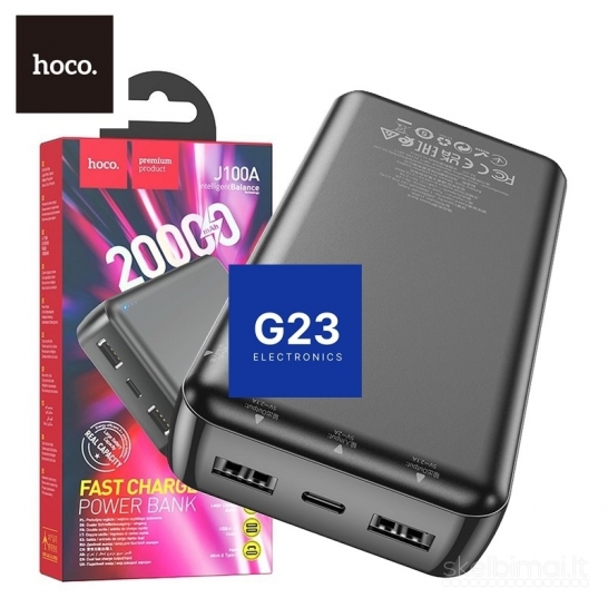 620 20000mAh 10,5W Hoco J100A išorinė baterija akumuliatorius (Power Bank)