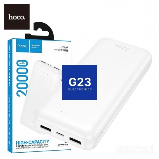 2231 20000mAh 10W Hoco J153A išorinė baterija akumuliatorius (Power Bank)