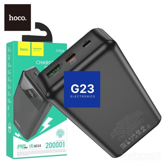 621 20000mAh 20W Hoco J102A išorinė baterija akumuliatorius (Power Bank)