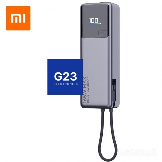 2232 10000mAh 165W Xiaomi PB1165MI išorinė baterija akumuliatorius (Power Bank)
