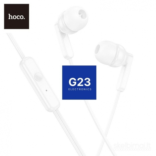 1282 Laidinės ausinės Hoco M121 baltos ir juodos WWW.G23.LT
