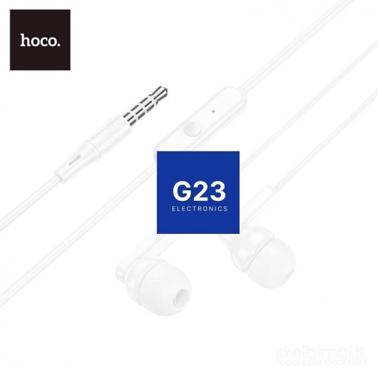 1282 Laidinės ausinės Hoco M121 baltos ir juodos WWW.G23.LT