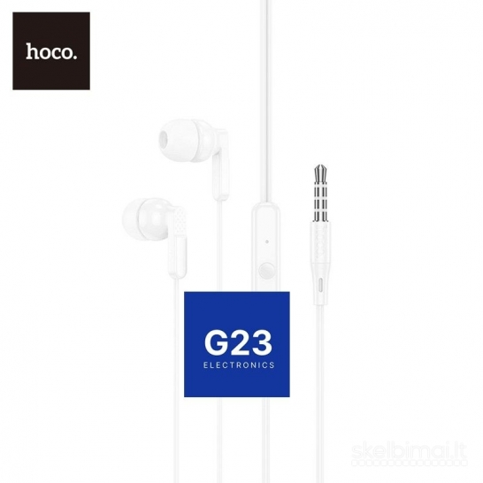 1282 Laidinės ausinės Hoco M121 baltos ir juodos WWW.G23.LT