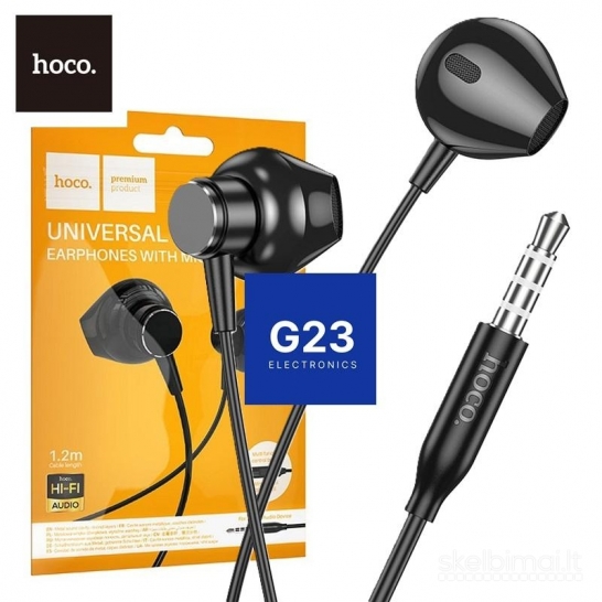 2233 Laidinės ausinės Hoco M125 juodos WWW.G23.LT