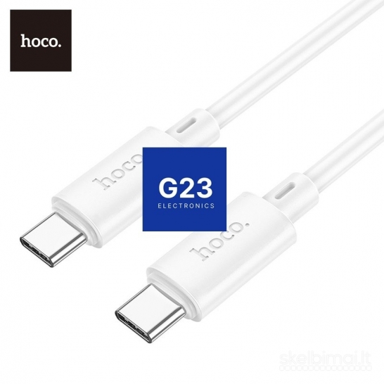 1913 Type-C į Type-C laidas 1 metras 60W Hoco X88 baltos WWW.G23.LT