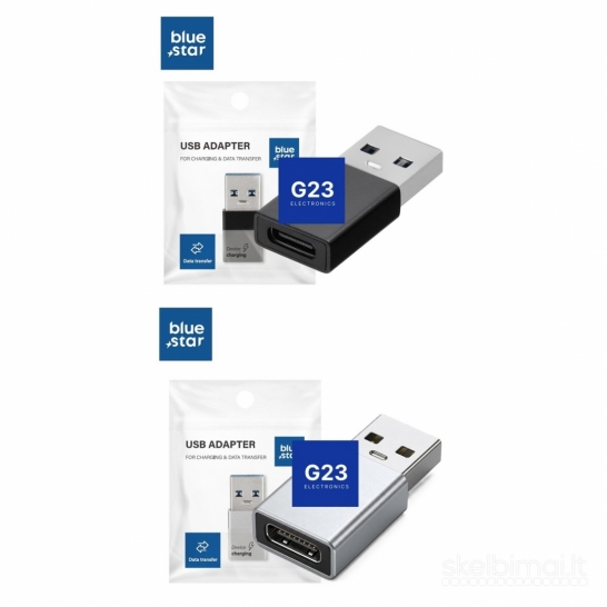 2236 Type-C lizdas į USB 3.0 jungtis Blue Star juodos WWW.G23.LT