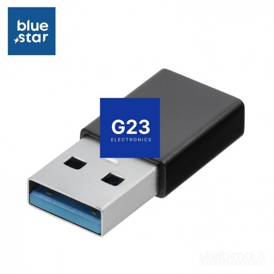 2236 Type-C lizdas į USB 3.0 jungtis Blue Star juodos WWW.G23.LT
