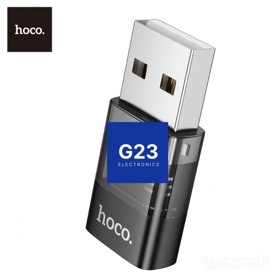 2237 Type-C lizdas į USB 3.0 jungtis Hoco UA36C juodos WWW.G23.LT