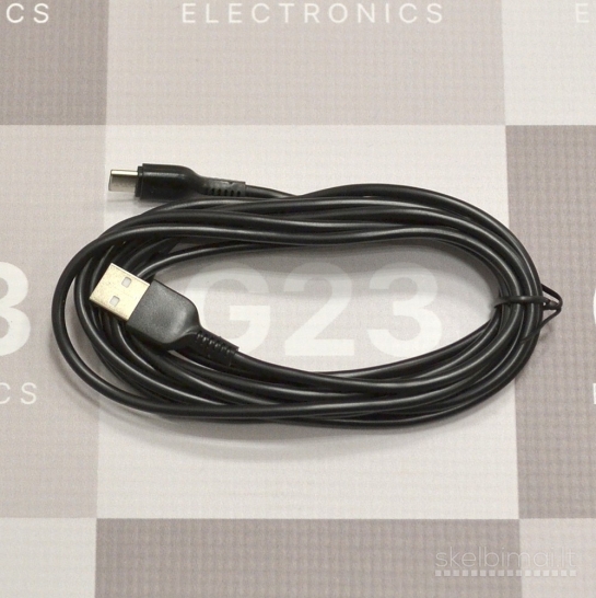 2239 Type-C laidas 3 metrai 3A Hoco X20 juodas WWW.G23.LT