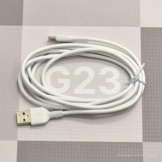 2240 Type-C laidas 2 metrai 3A Hoco X20 baltas WWW.G23.LT