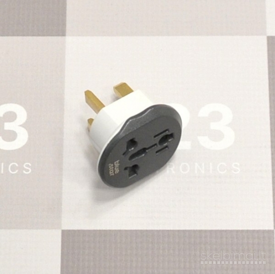 2242 220V tinklo adapteris perėjimas į UK Type G Blue Star WWW.G23.LT