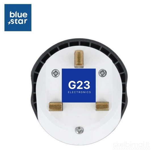 2242 220V tinklo adapteris perėjimas į UK Type G Blue Star WWW.G23.LT