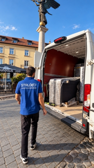 Perkraustymas Vilniuje – 2 krovėjai su automobiliu 69 €/val.