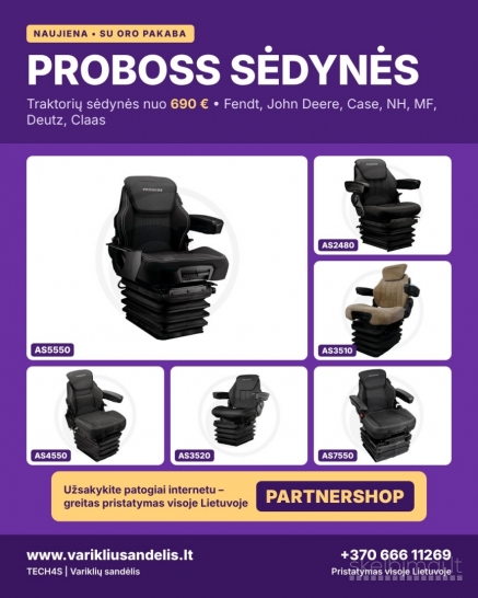 Proboss traktorių sėdynės su oro pakaba