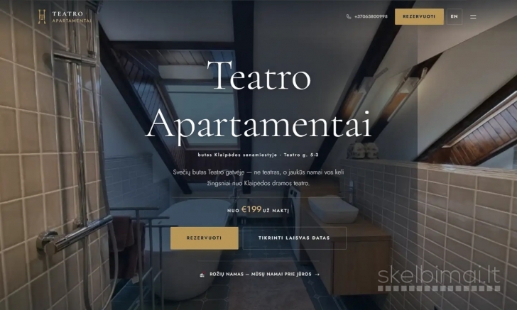 Sukursiu tiesioginių rezervacijų svetainę jūsų nuomojamam namui ar apartamentams