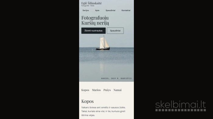 Sukursiu asmeninę svetainę jūsų darbams pristatyti
