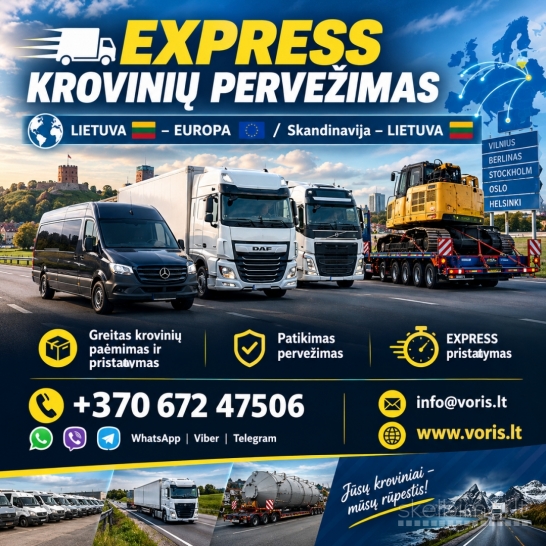 Lietuva-EUROPA-Lietuva krovinių pervežimai